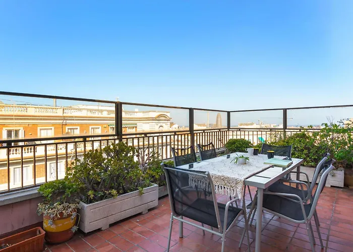 Sunny 3br2ba W Private Terrace Ac Barcelona